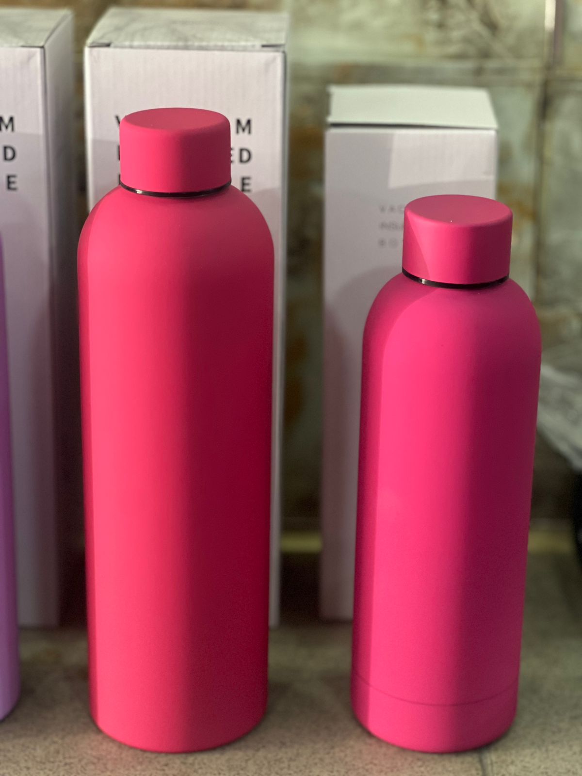 FUSHIA STAINLESS STEEL FLASK - 500ML