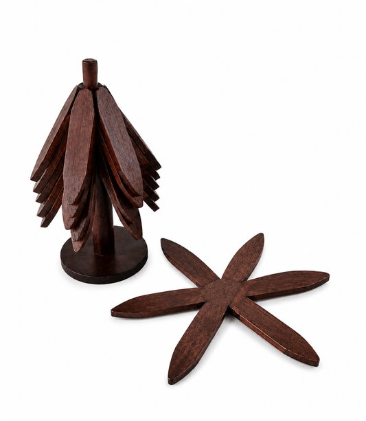 6-Piece Wooden Pot Holder/Supla