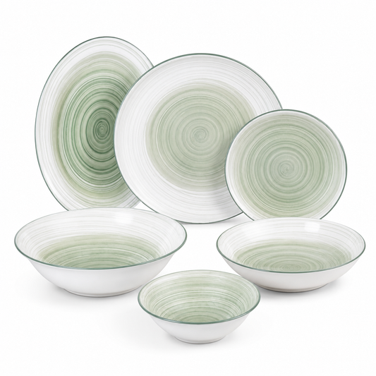Dorsch Ripple Olive Dinner Set - 26 Pieces (Porcelain)