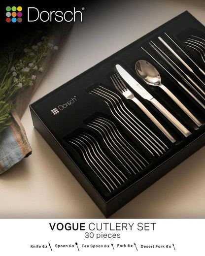 Dorsch Vogue Cutlery Set - 30Pcs