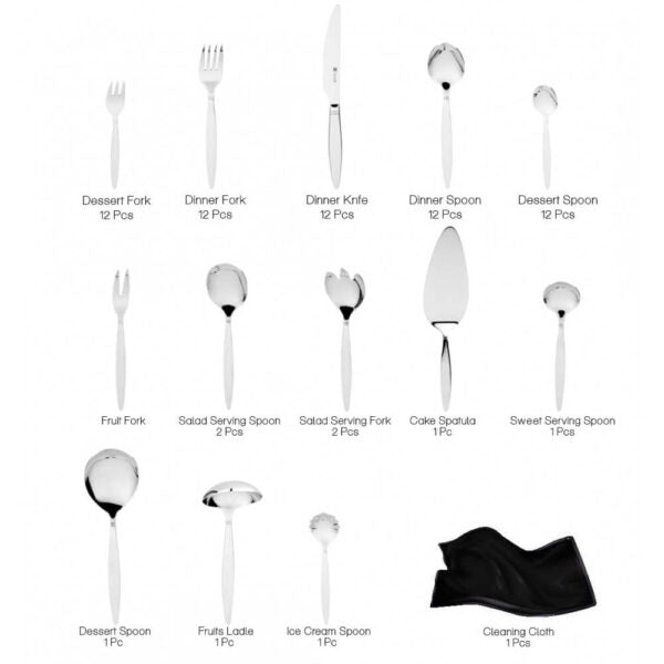 Leaf Cutlery Set - 72 Pcs