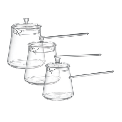 Glass Milk Pot - Set of 3