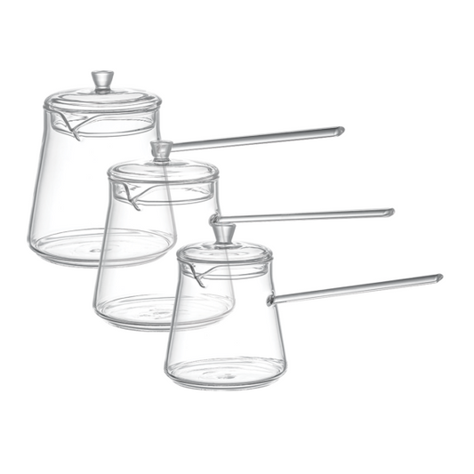 Glass Milk Pot - Set of 3
