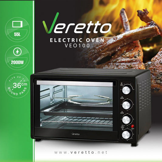 Veretto Electric Oven 55Liter - 2000Watt