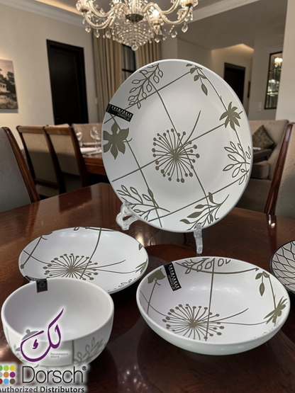 Dorsch Flora Beige Dinner Set – 24 Pieces (Stoneware)