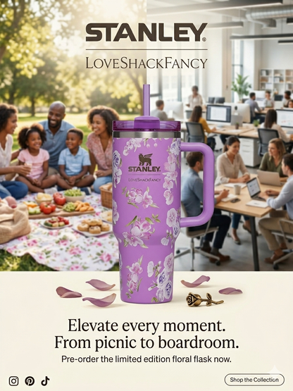 FLOWER STAINLEY FLASK PURPLE – 1200ML