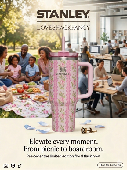 FLOWER STAINLEY FLASK PINK – 1200ML