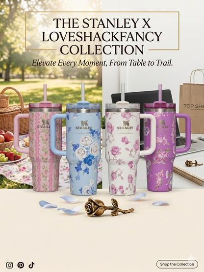 FLOWER STAINLEY FLASK BLUE – 1200ML