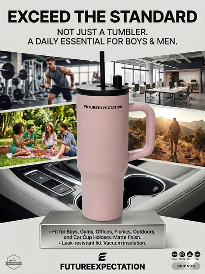 STAINLESS TUMBLER FLASK PINK – 700ML