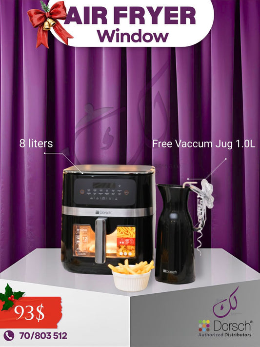 🎁 December Offer: Air Fryer Window 8L + Free Vacuum Jug 1.0L