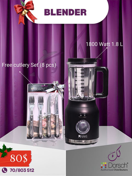 🎁 December Offer: 1200W Blender 1.8L + Free 8-Piece Tableware