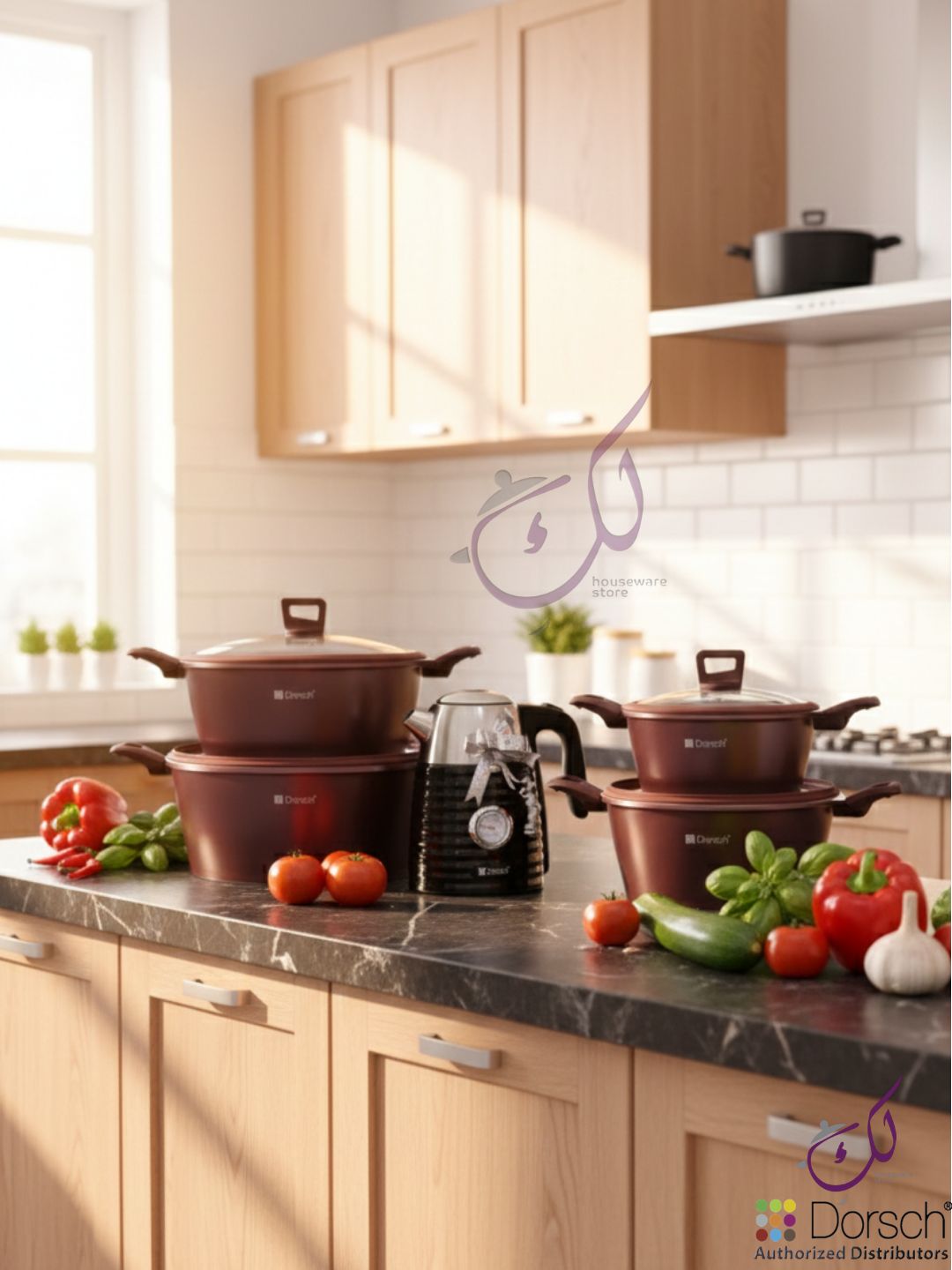 🎁 December Offer: Premium Bordo Casserole Set (4 pcs) + Electric Kettle 1.7L Gift