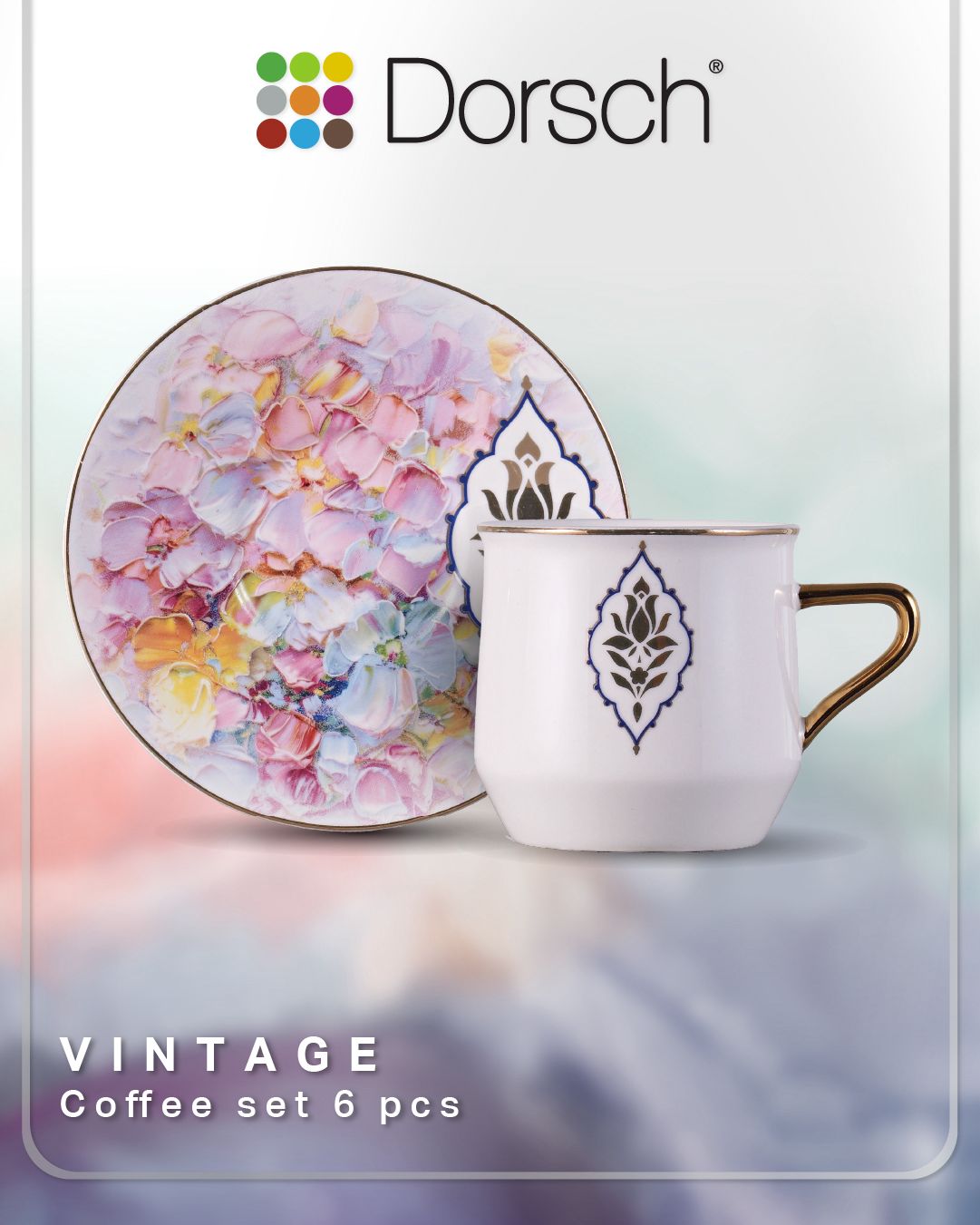 Dorsch Coffee Cups - Vintage (Half Dozen Set)