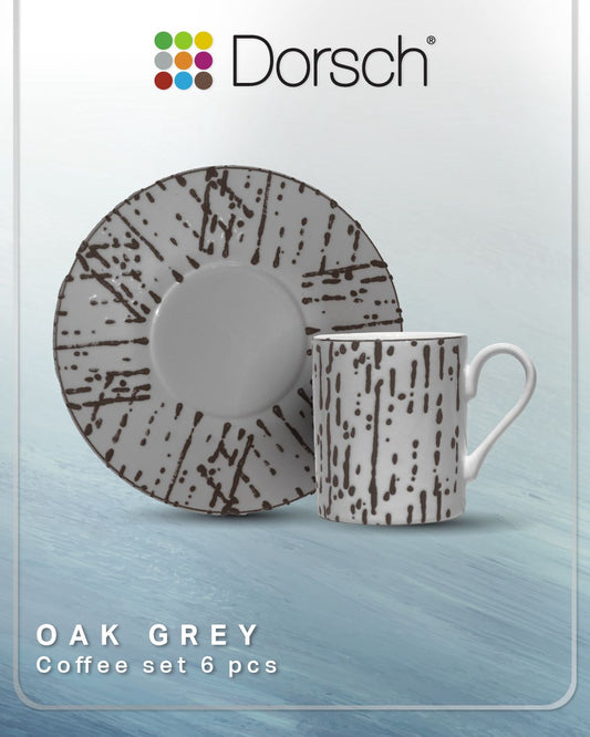 Dorsch Coffee Cups - Oak Grey (Half Dozen Set)