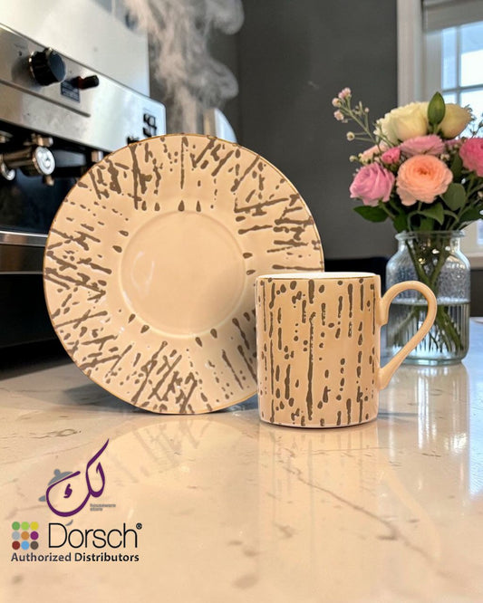 Dorsch Coffee Cups - Oak Peach (Half Dozen Set)