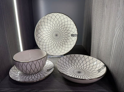 Dorsch Blanc Dinner Set – 24 Pieces (Stoneware)