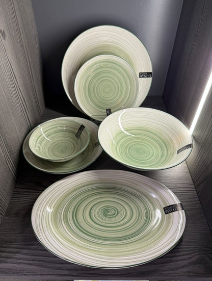 Dorsch Ripple Olive Dinner Set - 26 Pieces (Porcelain)