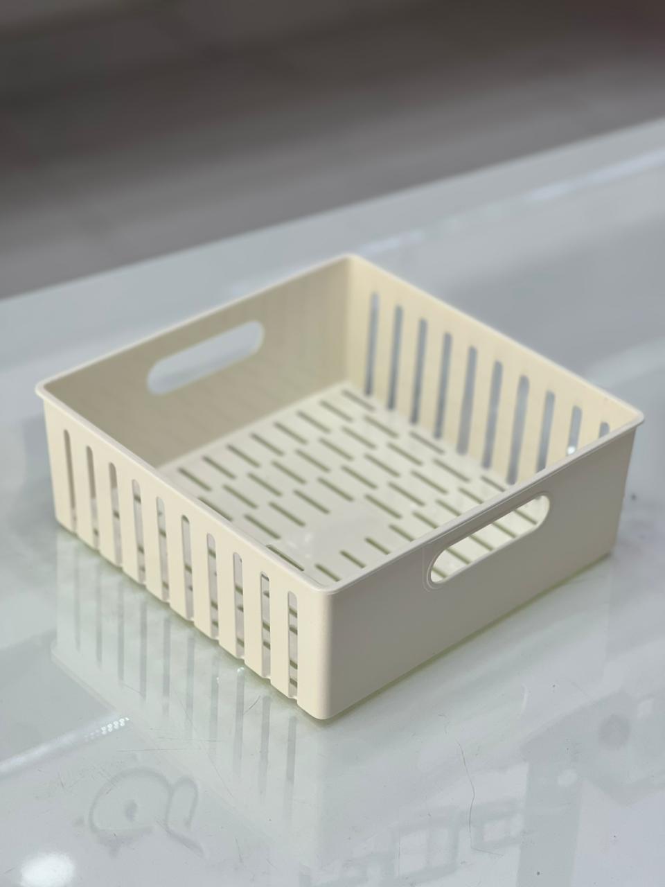 Square Storage Boxes Set with Strainers - 3Pcs
