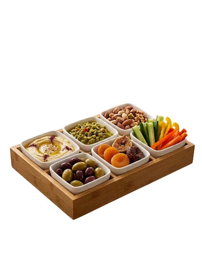 6PCS Bamboo Appetizer Tray