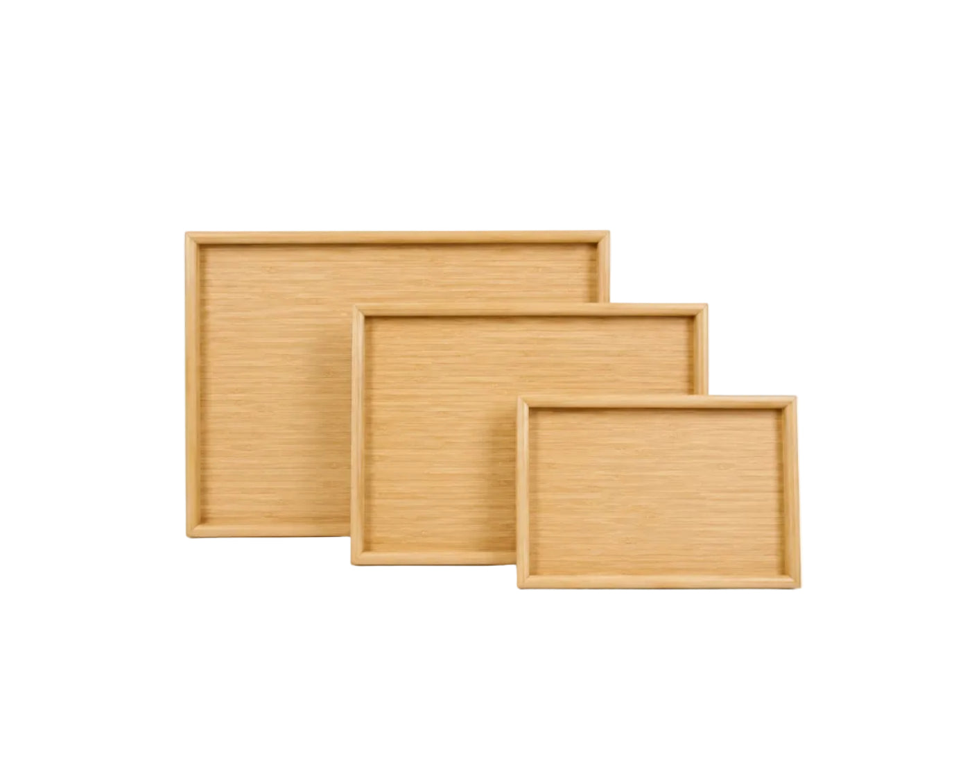 LIGHT WOOD SERVING TRAY SET – 3PCS SET
