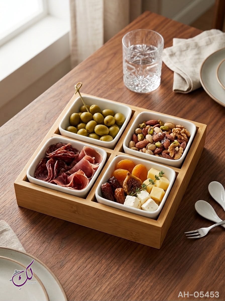 4PCS Bamboo Appetizer Tray