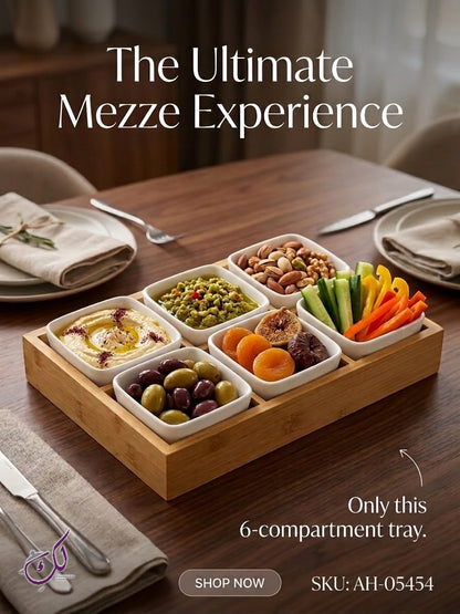 6PCS Bamboo Appetizer Tray
