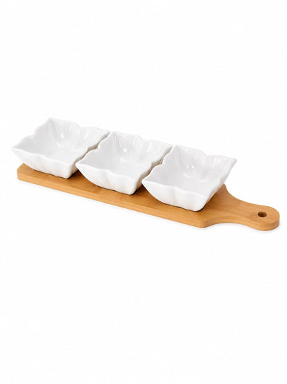3-BIG BOWLS WITH BAMBOO BASE