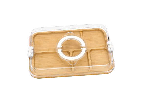 6-PART BAMBOO TRAY WITH LID