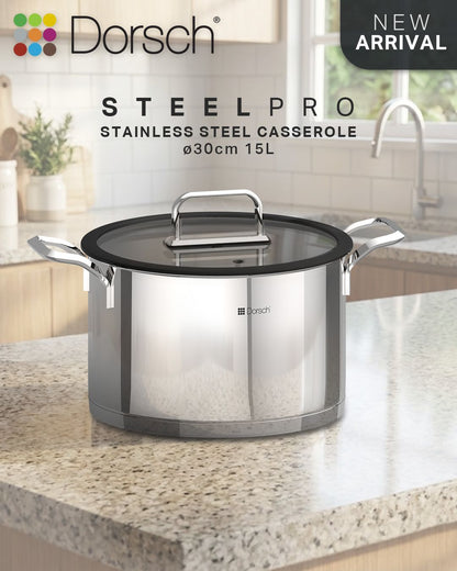 Steel Pro DH-03830 - 30 cm - 15L(Stainless Steel 18/8)
