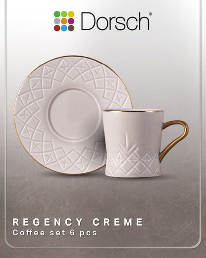 Dorsch Coffee Cups - Regency Creme (Half Dozen Set)