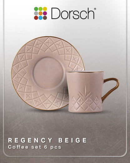 Dorsch Coffee Cups Regency Beige (Half Dozen Set)