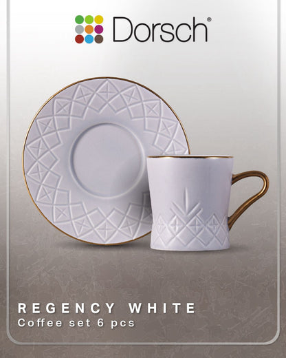 Dorsch Coffee Cups - Regency White (Half Dozen Set)