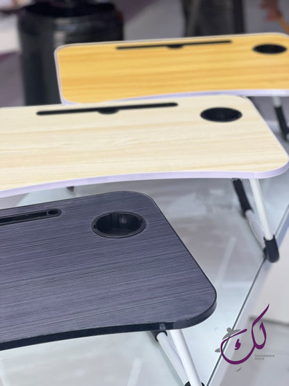 Premium Foldable Laptop Table – 3 Colors | Cup Holder & Phone Slot