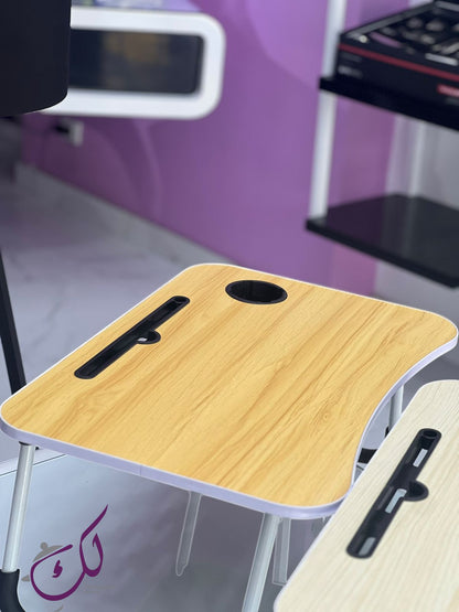 Premium Foldable Laptop Table – 3 Colors | Cup Holder & Phone Slot
