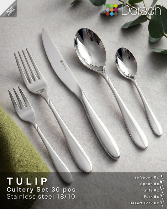 Dorsch Tulip Cutlery Set - 30Pcs