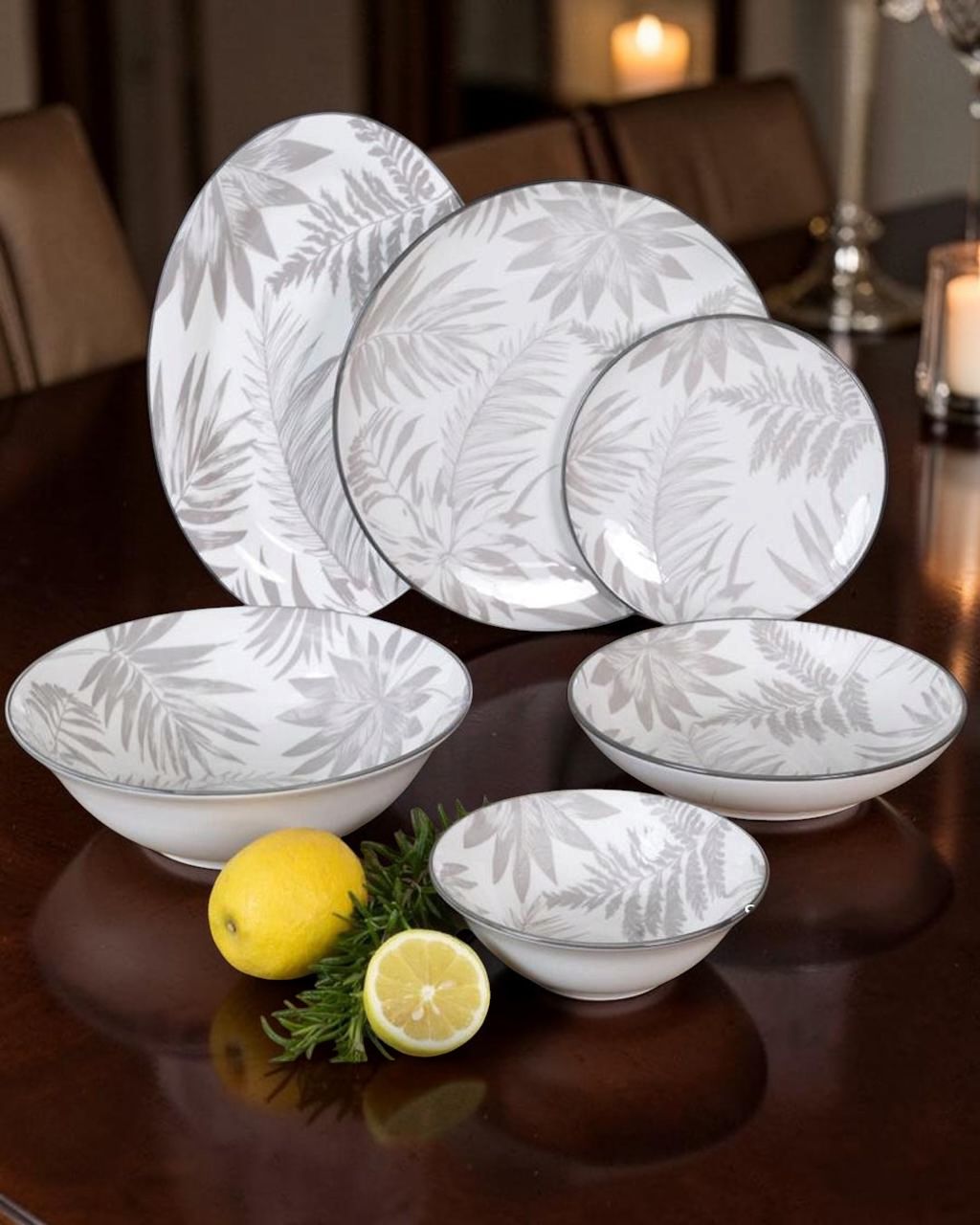 Dorsch Folia Dinner Set – 26 Pieces (Porcelain)
