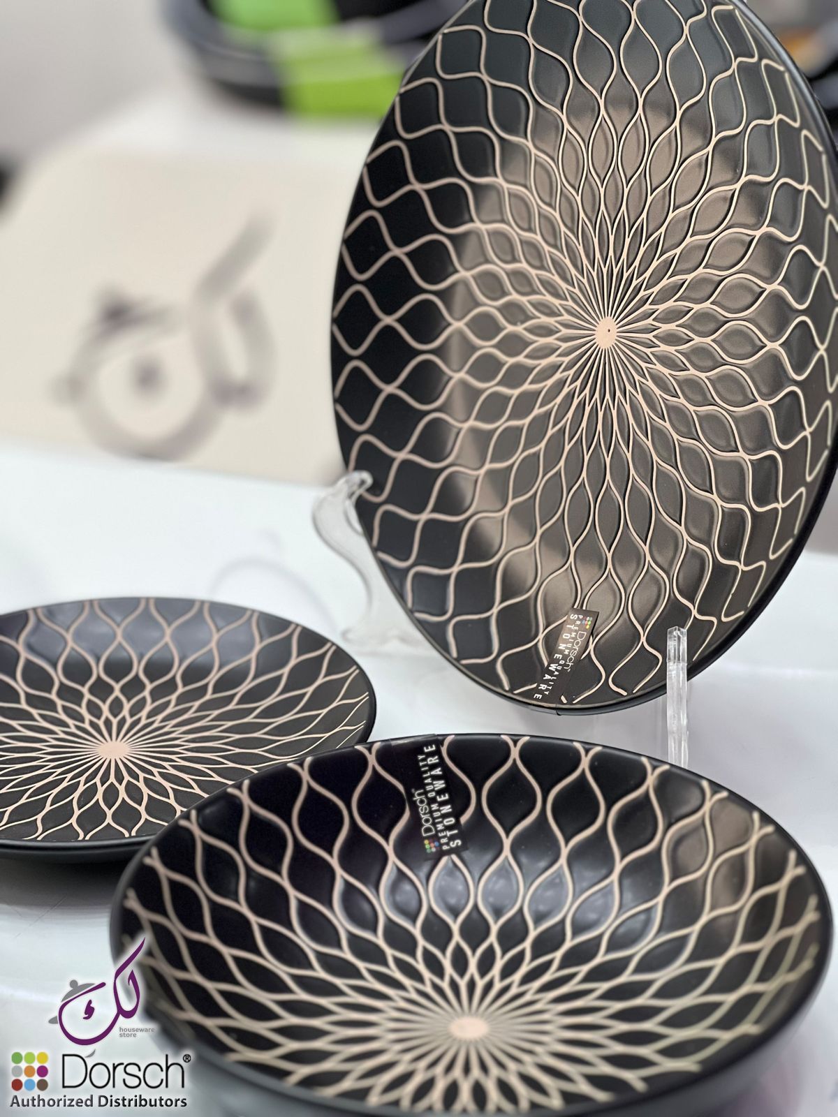 Dorsch Noir Dinner Set – 24 Pieces (Stoneware)
