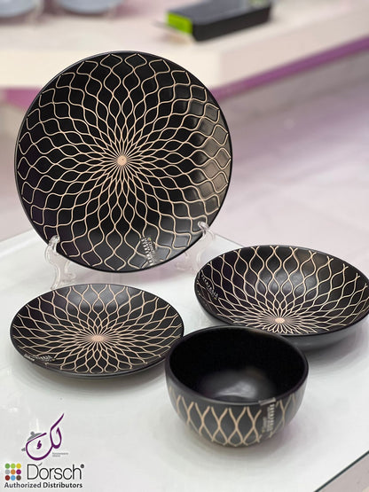 Dorsch Noir Dinner Set – 24 Pieces (Stoneware)