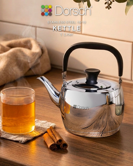 Dorsch Stainless Steel Tea Kettle 1L – Silver