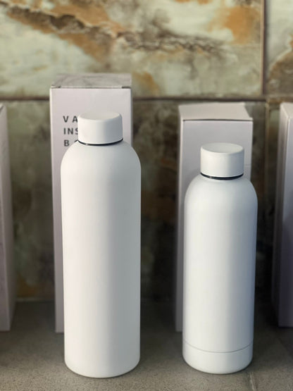WHITE STAINLESS STEEL FLASK - 750ML
