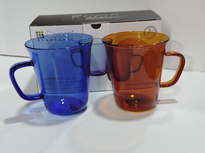 DORSCH AMBER & BLUE MUG SET – 310ML – SET OF 2