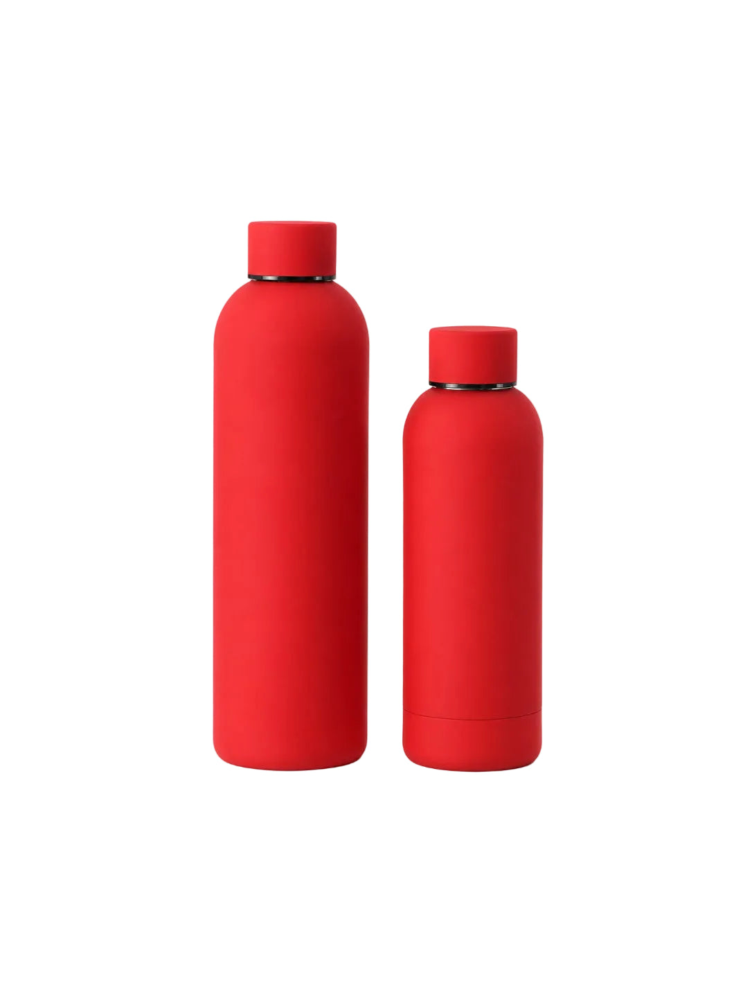 RED STAINLESS STEEL FLASK SET – 750ML & 500ML
