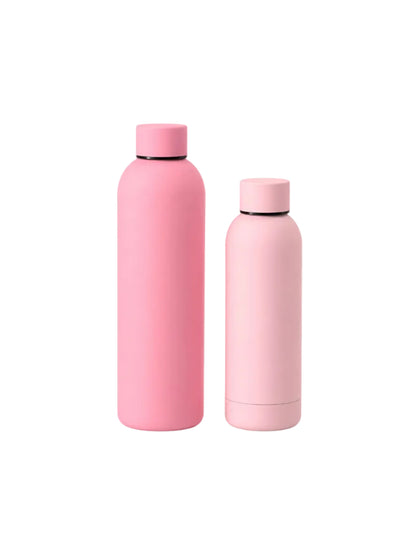 PINK STAINLESS STEEL FLASK SET – 750ML & 500ML