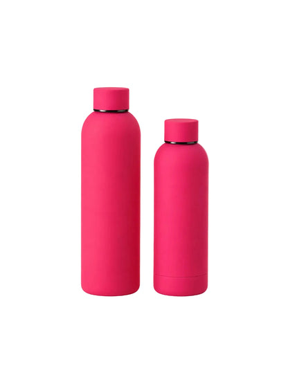 FUSHIA STAINLESS STEEL FLASK SET – 750ML & 500ML