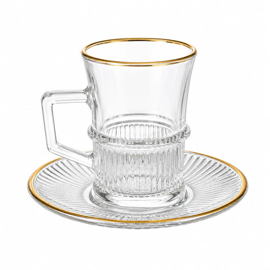 LINEA GOLD TEA GLASS SET