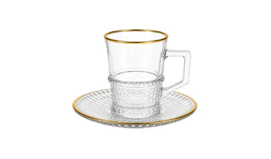 PERLA GOLD TEA GLASS SET