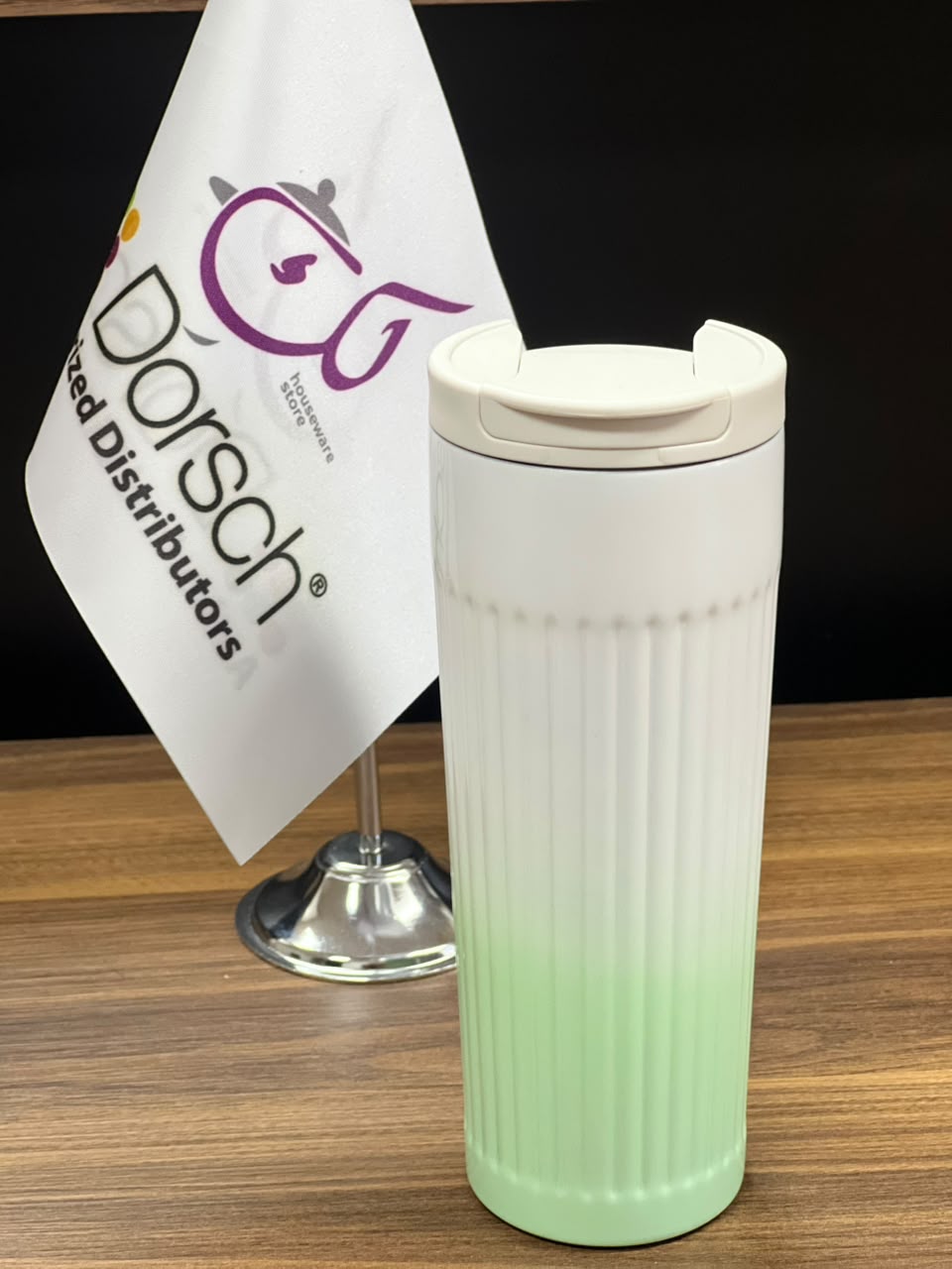 Ribbed Gradient Tall Mug – Green | 500ml