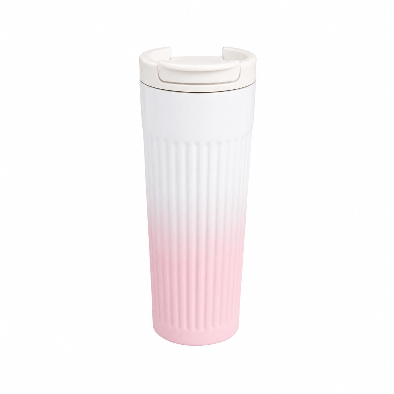 Ribbed Gradient Tall Mug – Pink | 500ml