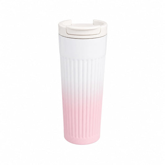 Ribbed Gradient Tall Mug – Pink | 500ml