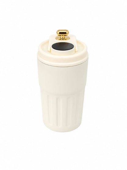 Beige Beige Gold Cap Thermal Tumbler – 450ml